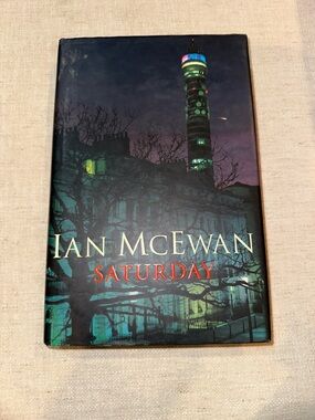 3/$10 Ian McEwan "Saturday" Hardcover Novel - Teal & Black Cover
